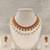 Certified natural freshwater pearls jewellery ruby & pearl choker necklace and earrings jewellery set pearl drop.