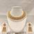 Certified natural freshwater pearls jewellery gold-toned polki choker necklace and earrings jewellery set pearl.