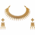 Certified natural freshwater pearls jewellery gold-toned polki choker necklace and earrings jewellery set pearl.