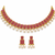 Certified natural freshwater pearls jewellery ruby & pearl choker necklace and earrings jewellery set gold.