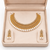 Certified natural freshwater pearls jewellery gold-tone finish, dangling pearl drops, matching earrings.