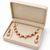 Certified natural freshwater pearls jewellery floral design, drop earrings included, bridal wear, white pearl.