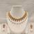 Certified natural freshwater pearls jewellery cz stone embellished, dangling pearl drops, bridal wear, includes earrings