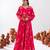 Rani Pink Floral Printed Tiered Circular Lehenga Set