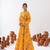 Yellow Floral Printed Tiered Circular Lehenga Set