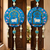 handmade shubh labh cow themed wall hanging decor with beads latkan and mdf hanging (pack of 2)