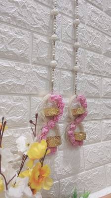handmade mini rose and tea light toran decoration item for home decor (pack of 2) 1