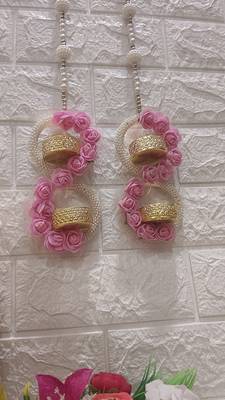handmade mini rose and tea light toran decoration item for home decor (pack of 2) 2