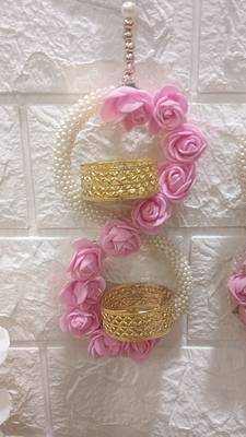 handmade mini rose and tea light toran decoration item for home decor (pack of 2) 4