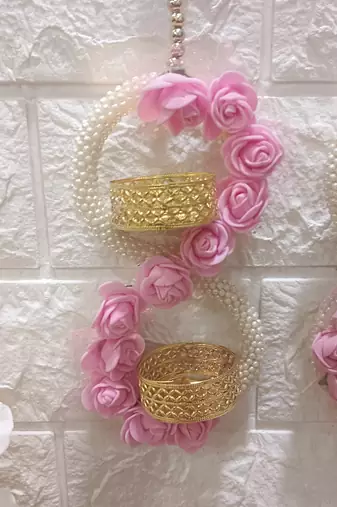 handmade mini rose and tea light toran decoration item for home decor (pack of 2)