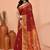 maroon cotton blend handloom saree with running blouse piece pallu & border zari work