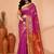 magenta cotton blend handloom saree with running blouse piece pallu & border zari work