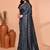 grey silk blend handloom saree with running blouse piece