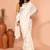 off white silk blend handloom saree with running blouse piece