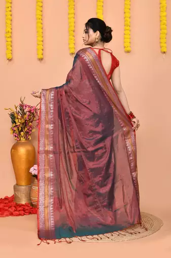 rama organic tissue saree with running blouse piece 