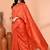 orange silk blend handloom saree with running blouse piece