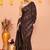 brown silk blend handloom saree with running blouse piece