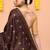 brown silk blend handloom saree with running blouse piece