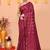 wine silk blend handloom saree with running blouse piece