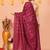 wine silk blend handloom saree with running blouse piece