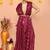 wine silk blend handloom saree with running blouse piece