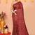 maroon silk blend handloom saree with running blouse piece