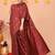 maroon silk blend handloom saree with running blouse piece