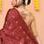 maroon silk blend handloom saree with running blouse piece