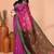magenta cotton blend handloom saree with running blouse piece
