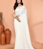 off white cotton blend handloom saree with running blouse piece