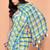 cotton blend handloom multi color check saree with running blouse piece