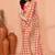 cotton blend handloom multi color check saree with running blouse piece