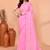 cotton blend handloom white pink check saree with running blouse piece