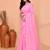 cotton blend handloom white pink check saree with running blouse piece