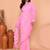 cotton blend handloom white pink check saree with running blouse piece