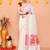 white red cotton blend jamdani saree