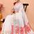 white red cotton blend jamdani saree