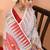 white red cotton blend jamdani saree
