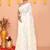 off white cotton blend jamdani saree