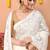 off white cotton blend jamdani saree