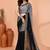 black sequin handloom cotton blend saree without blouse