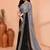 black sequin handloom cotton blend saree without blouse