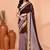 brown sequin handloom cotton blend saree without blouse