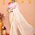 off white cotton blend zari check handloom saree with running blouse piece 