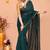 teal cotton blend zari check handloom saree with running blouse piece 