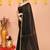 black cotton blend zari check handloom saree with running blouse piece 