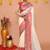 off white cotton blend handloom saree with running blouse piece 