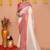 off white cotton blend handloom saree with running blouse piece 