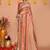 deep beige cotton blend handloom saree with running blouse piece 