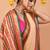 deep beige cotton blend handloom saree with running blouse piece 